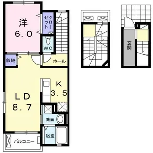 フェリチェート【3階】の間取り