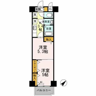 木下鉱産ビルⅡ【2階】の間取り
