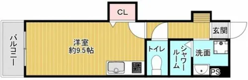 Studie小文字通り【12階】の間取り