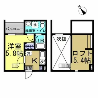 アコモ大高【1階】の間取り