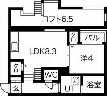 Fortuna伝馬【1階】の間取り