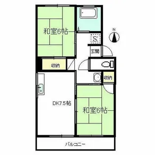 ジュネスShibata【101号室】の間取り
