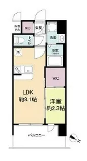 セレニテ十三ミラク【8階】の間取り