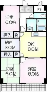 ハイツセブン【3階】の間取り