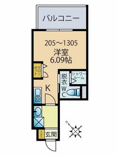 Modern Palazzo天神東NEURO【11階】の間取り