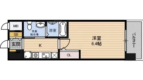 エスリード野田阪神駅前【5階】の間取り