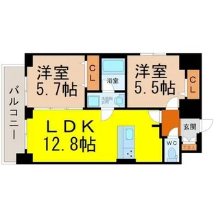 プレサンス鶴舞公園セラヴィ【12階】の間取り