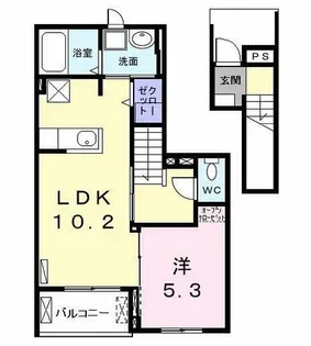 ウイングコート【205号室】の間取り