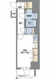 Metrosa谷町六丁目South【7階】の間取り