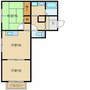 コンフォート出屋敷【2階】の間取り