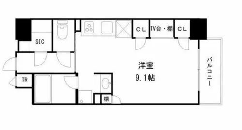 KDX堺筋本町レジデンス【7階】の間取り