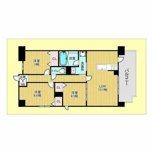 カビサ千里中央【3階】の間取り