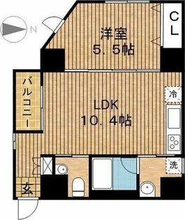 ホンマチボックス24(HONNMACHI BOX24)【8階】の間取り
