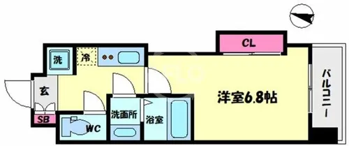 Luxe難波西Ⅲ【11階】の間取り