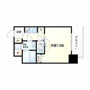 S-RESIDENCE難波大国町Deux【4階】の間取り