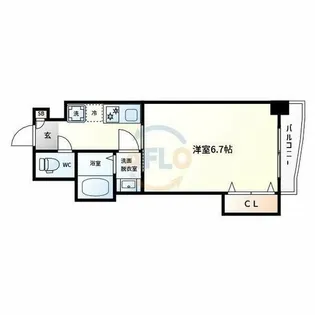 ラグゼ住之江【7階】の間取り