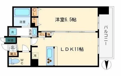 プレサンス難波セレクト【11階】の間取り