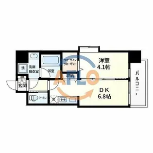 スプランディッド天王寺Ⅲ【6階】の間取り