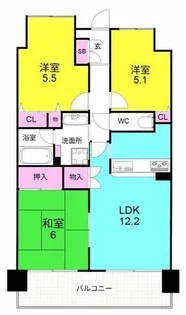 西宮東町アーバンコンフォート【216号室】の間取り