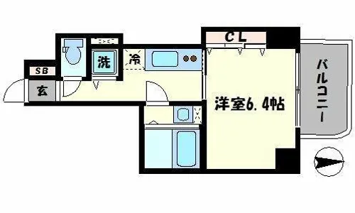 W-STYLE難波【4階】の間取り