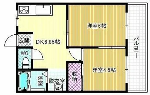 コーポクィーンⅠ【2階】の間取り
