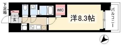 プレサンスジェネ鶴舞【0402号室】の間取り