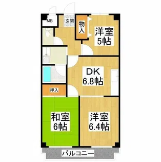 スプルース泉ヶ丘【1階】の間取り