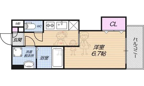 Luxe田辺【9階】の間取り