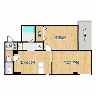 天六レヂデンス【7階】の間取り