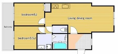 REBANGA上町台アパートメント【401号室】の間取り