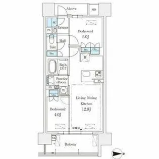 GRANPASEO丸の内【9階】の間取り