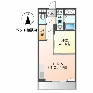 ルーエンハイム クレイン【2階】の間取り