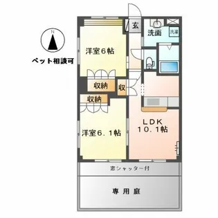 ピュア エステート【1階】の間取り