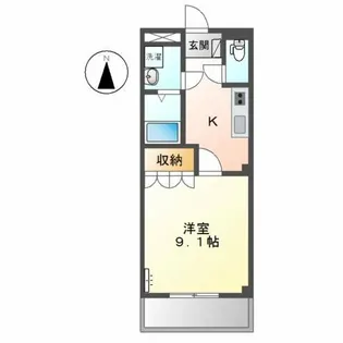 ヴァンベール WAKAMIYA【2階】の間取り