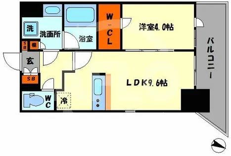 クレストコート靭公園THE CLASS【4階】の間取り