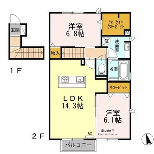 ルポゼ長島【2階】の間取り