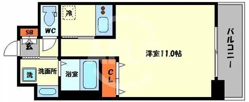 アドバンス大阪ベイストリート【7階】の間取り