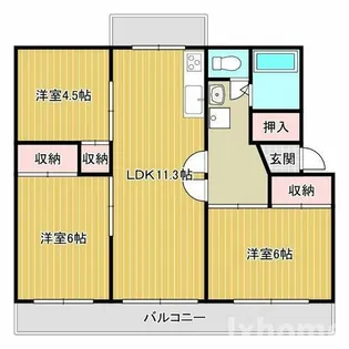 陽和台第3住宅 3号棟【5階】の間取り