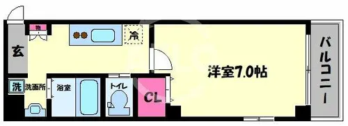 みおつくし小路【7階】の間取り