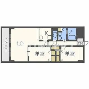 天満リバーサイドプラザ【902号室】の間取り