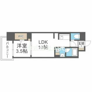 アーバネックス心斎橋Ⅱ【1403号室】の間取り