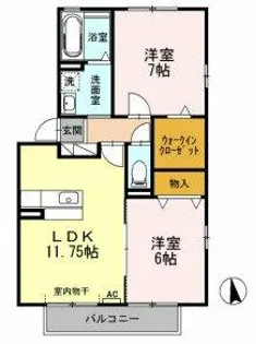 ロイヤルタウン【2階】の間取り