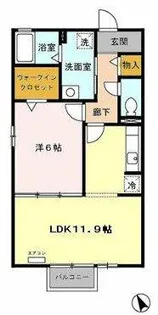 リヴィエールS【2階】の間取り