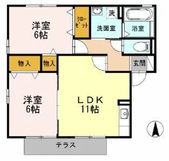 サン・パティオ【1階】の間取り