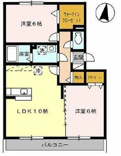 グラスウィン【2階】の間取り