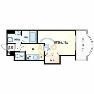 Luxe田辺【6階】の間取り