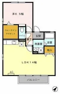 グレースコート主税【1階】の間取り