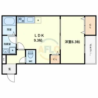 アート阪南町【3階】の間取り