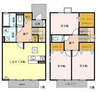 カーサ和合【1階】の間取り