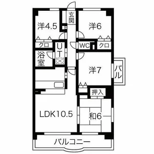 クレストヒルズ東山【301号室】の間取り